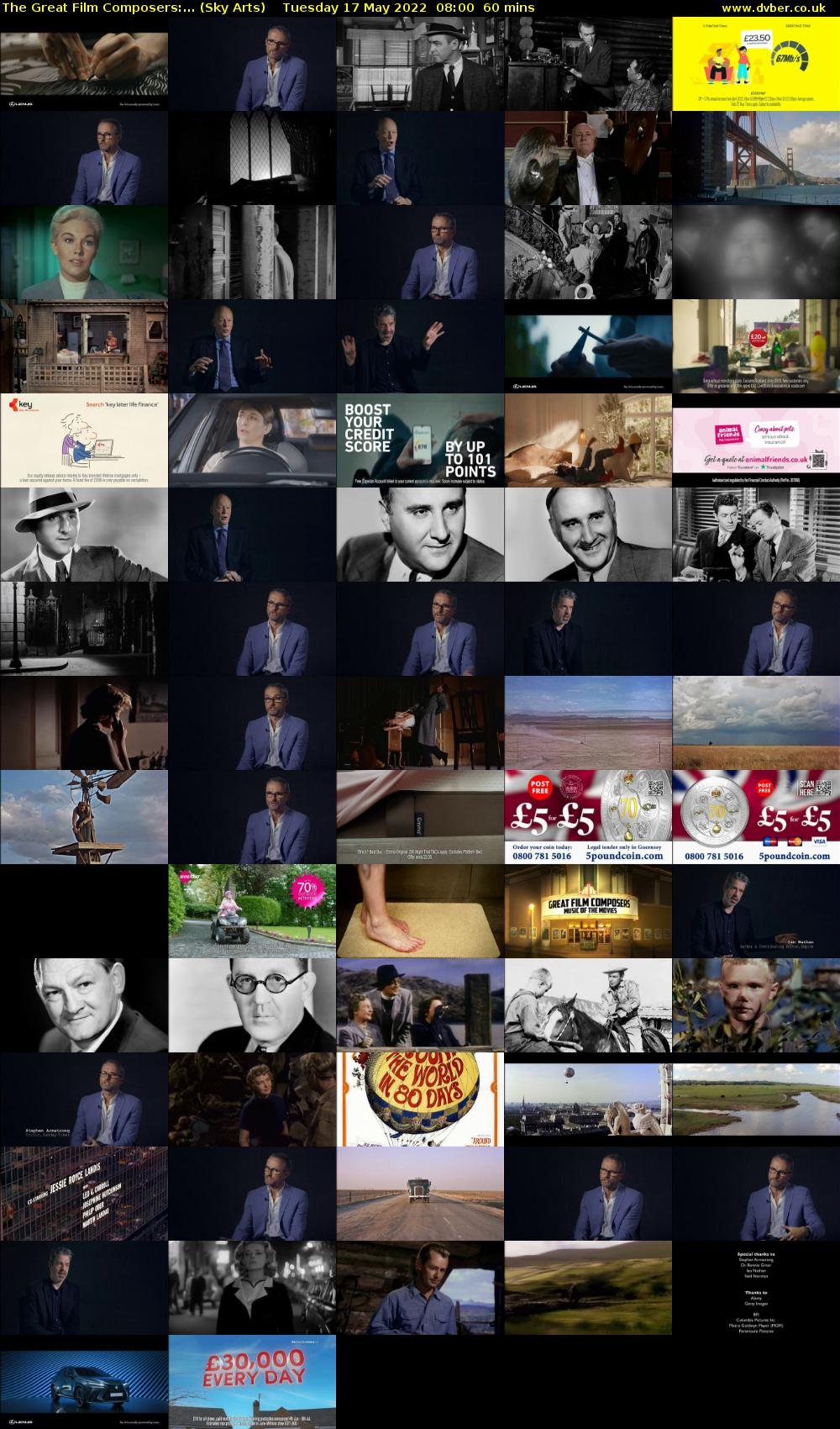 The Great Film Composers:... (Sky Arts) Tuesday 17 May 2022 08:00 - 09:00