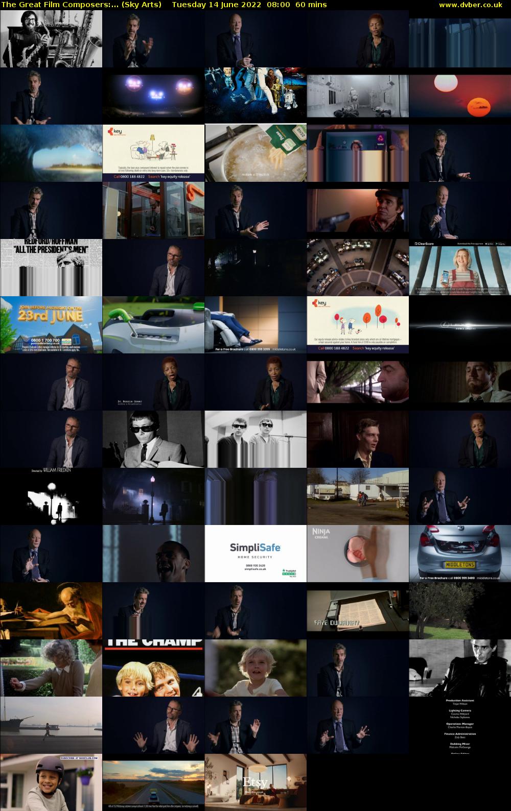 The Great Film Composers:... (Sky Arts) Tuesday 14 June 2022 08:00 - 09:00