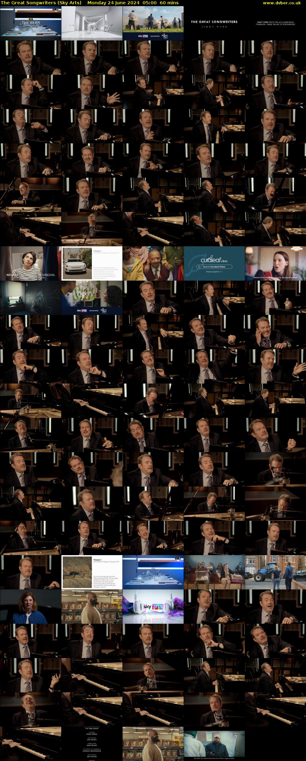 The Great Songwriters (Sky Arts) Monday 24 June 2024 05:00 - 06:00