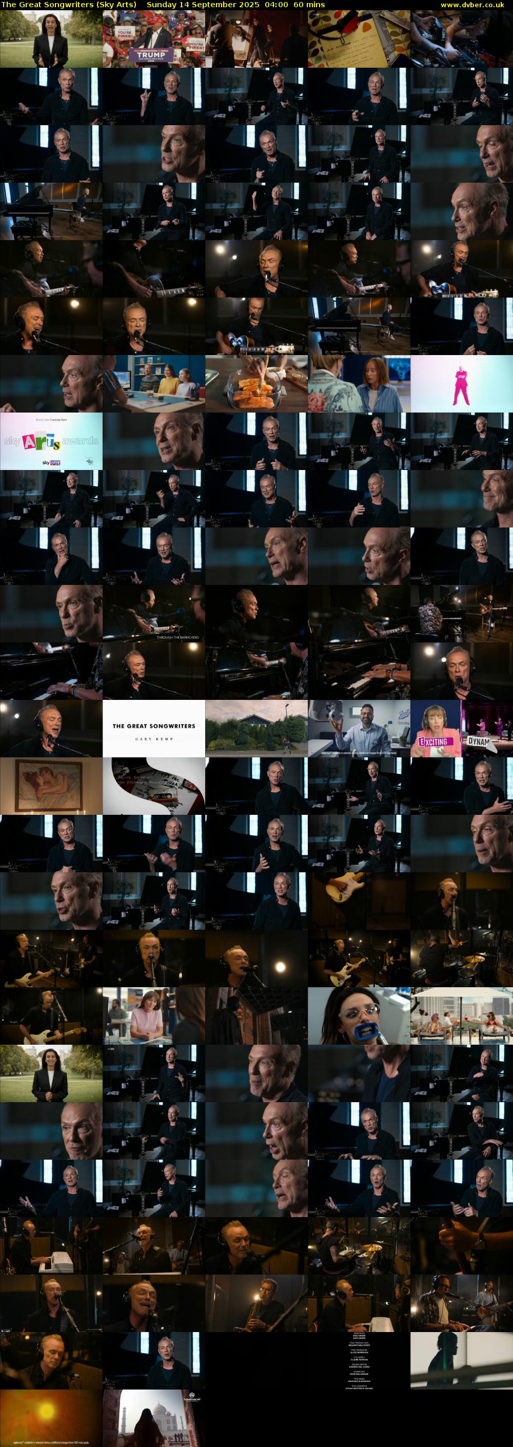 The Great Songwriters (Sky Arts) Sunday 14 September 2025 04:00 - 05:00