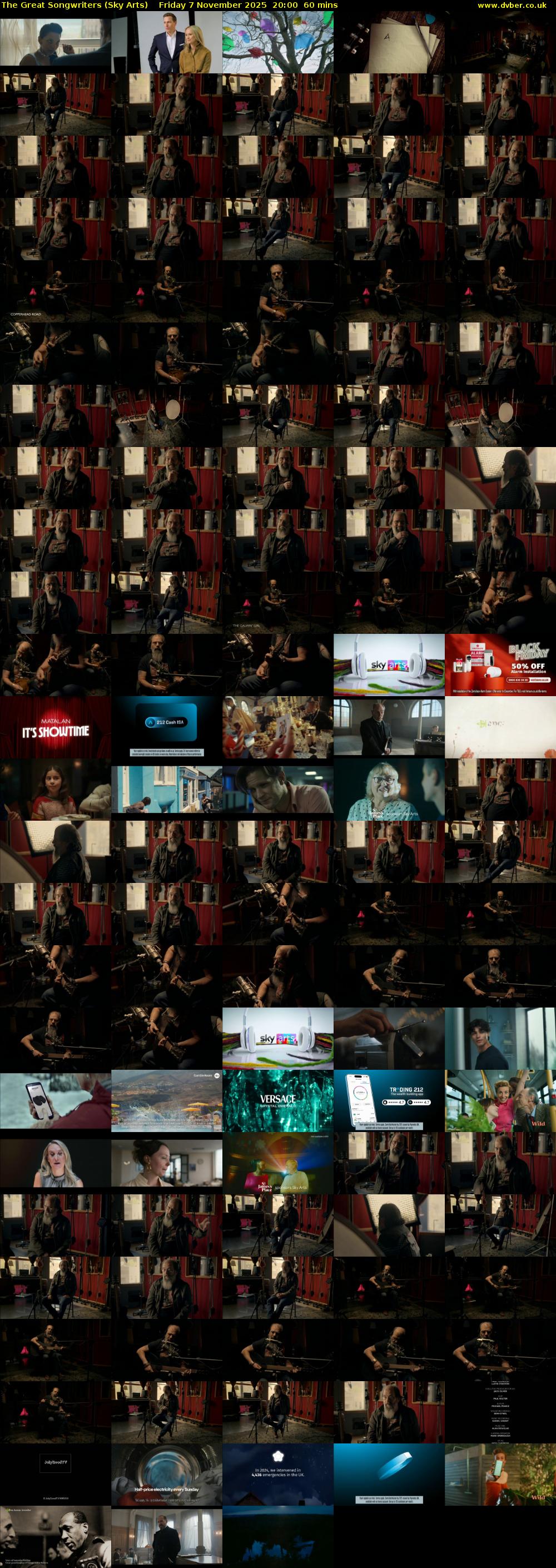 The Great Songwriters (Sky Arts) Friday 7 November 2025 20:00 - 21:00