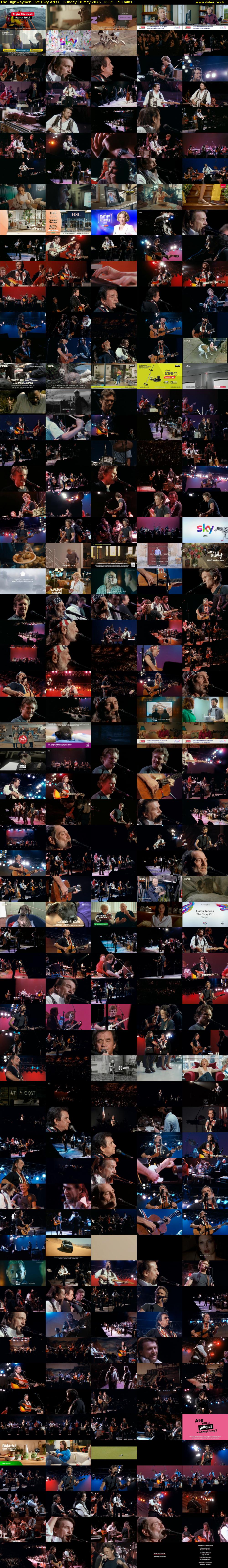 The Highwaymen Live (Sky Arts) Sunday 10 May 2026 16:15 - 18:45