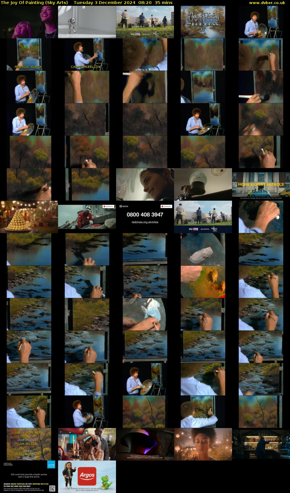 The Joy Of Painting (Sky Arts) Tuesday 3 December 2024 08:20 - 08:55