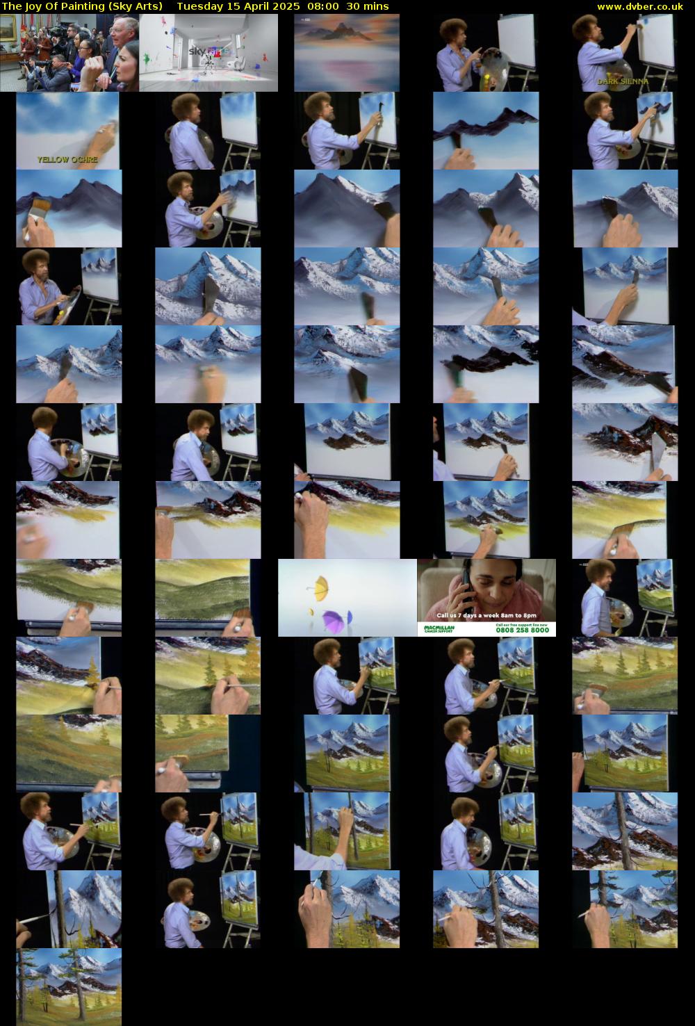 The Joy Of Painting (Sky Arts) Tuesday 15 April 2025 08:00 - 08:30