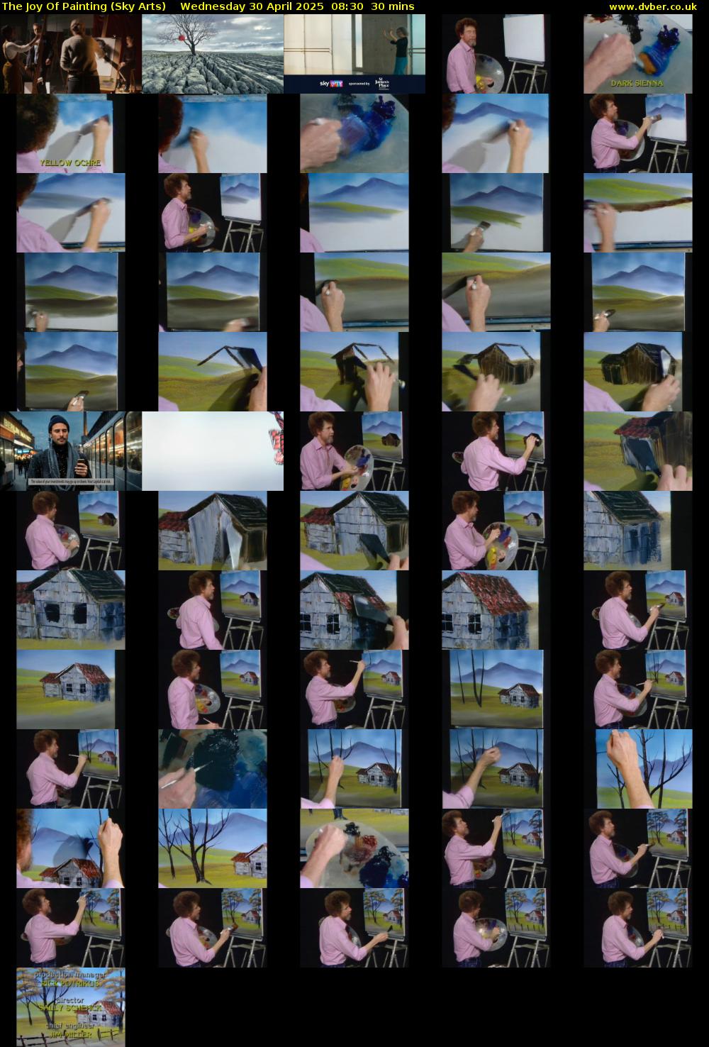 The Joy Of Painting (Sky Arts) Wednesday 30 April 2025 08:30 - 09:00