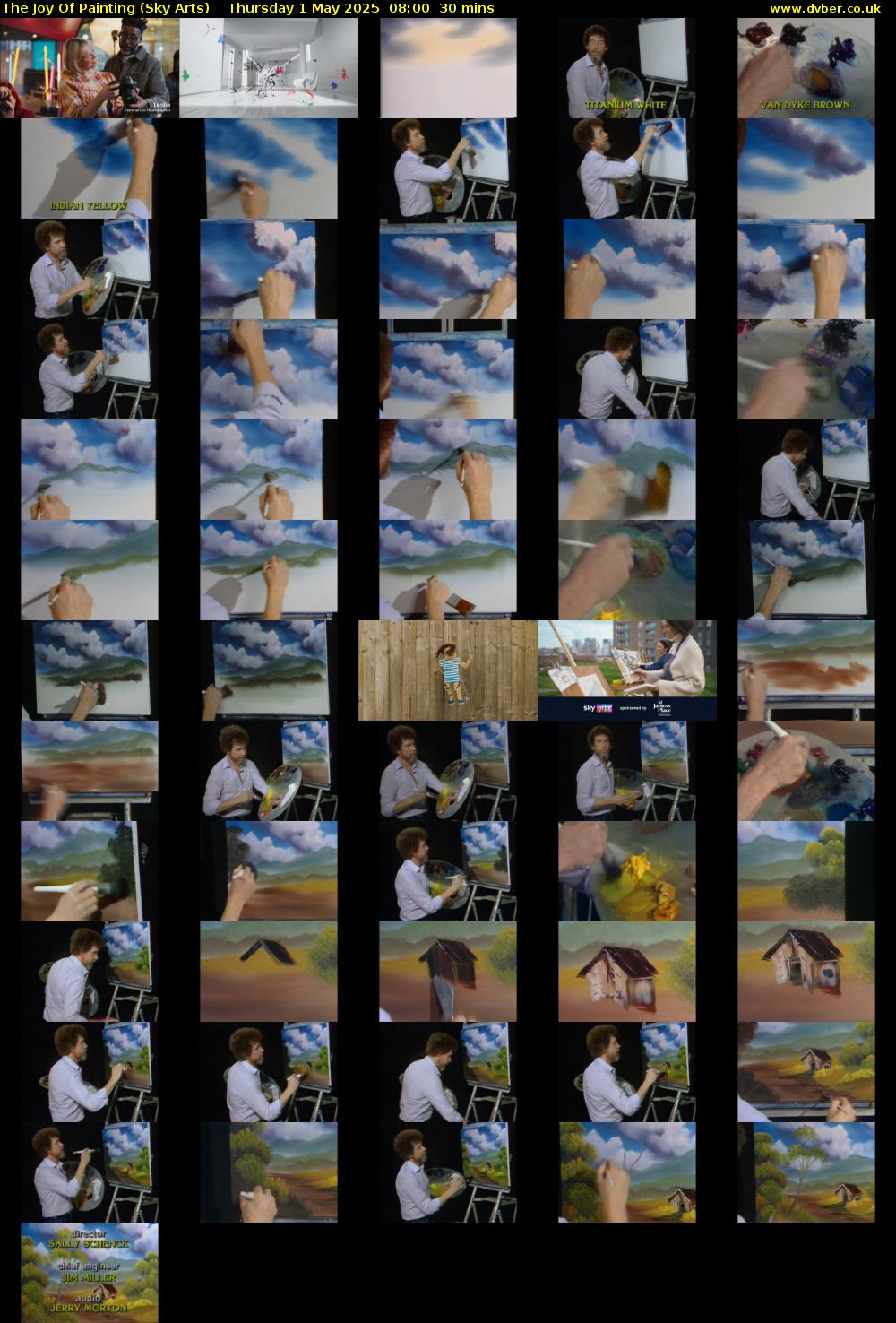 The Joy Of Painting (Sky Arts) Thursday 1 May 2025 08:00 - 08:30