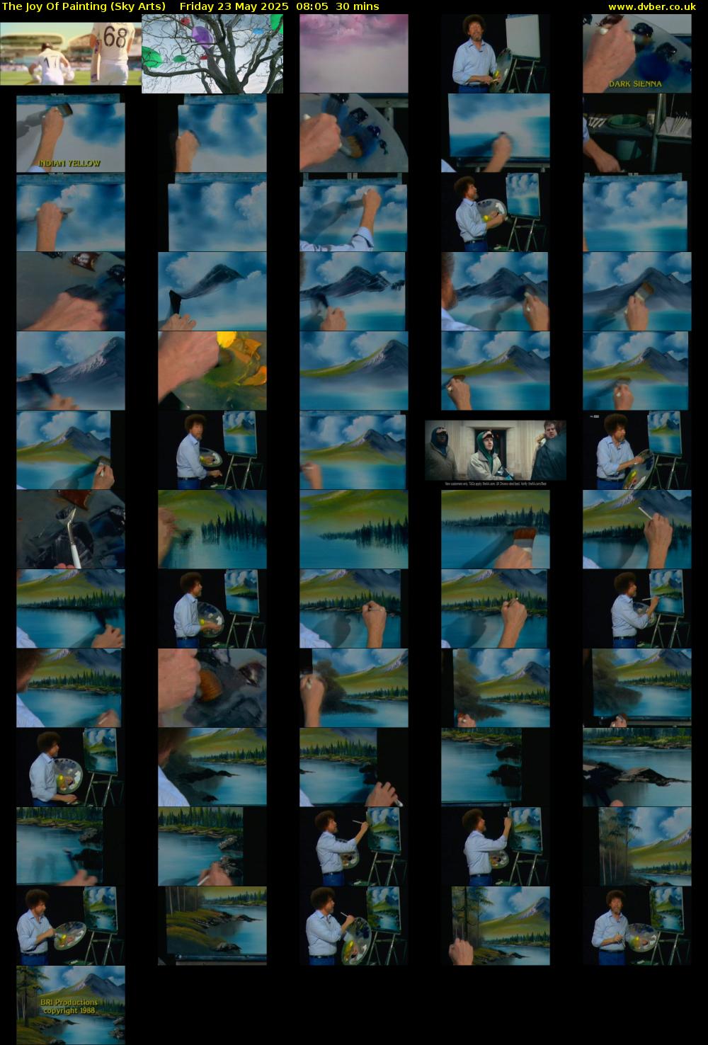 The Joy Of Painting (Sky Arts) Friday 23 May 2025 08:05 - 08:35