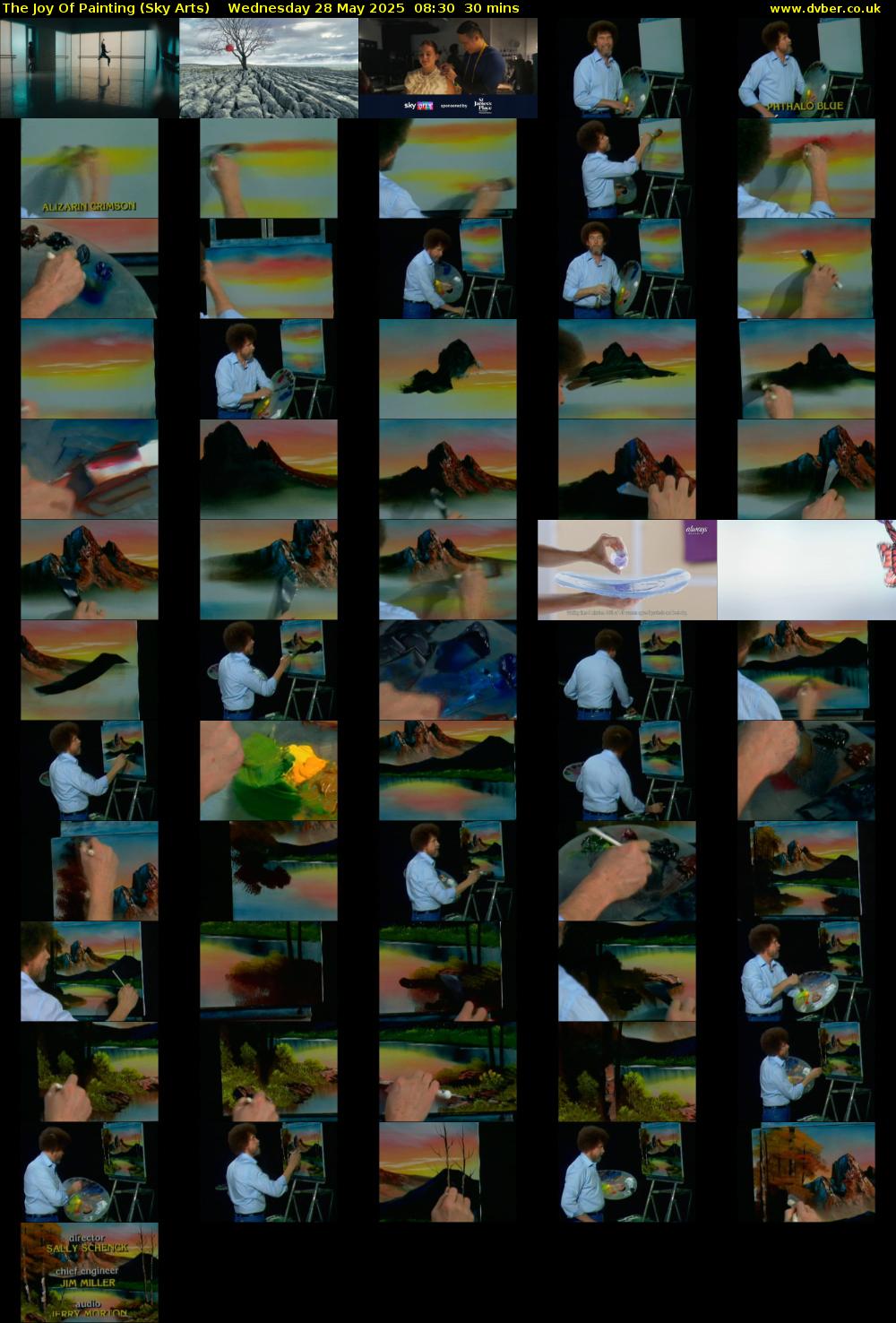 The Joy Of Painting (Sky Arts) Wednesday 28 May 2025 08:30 - 09:00