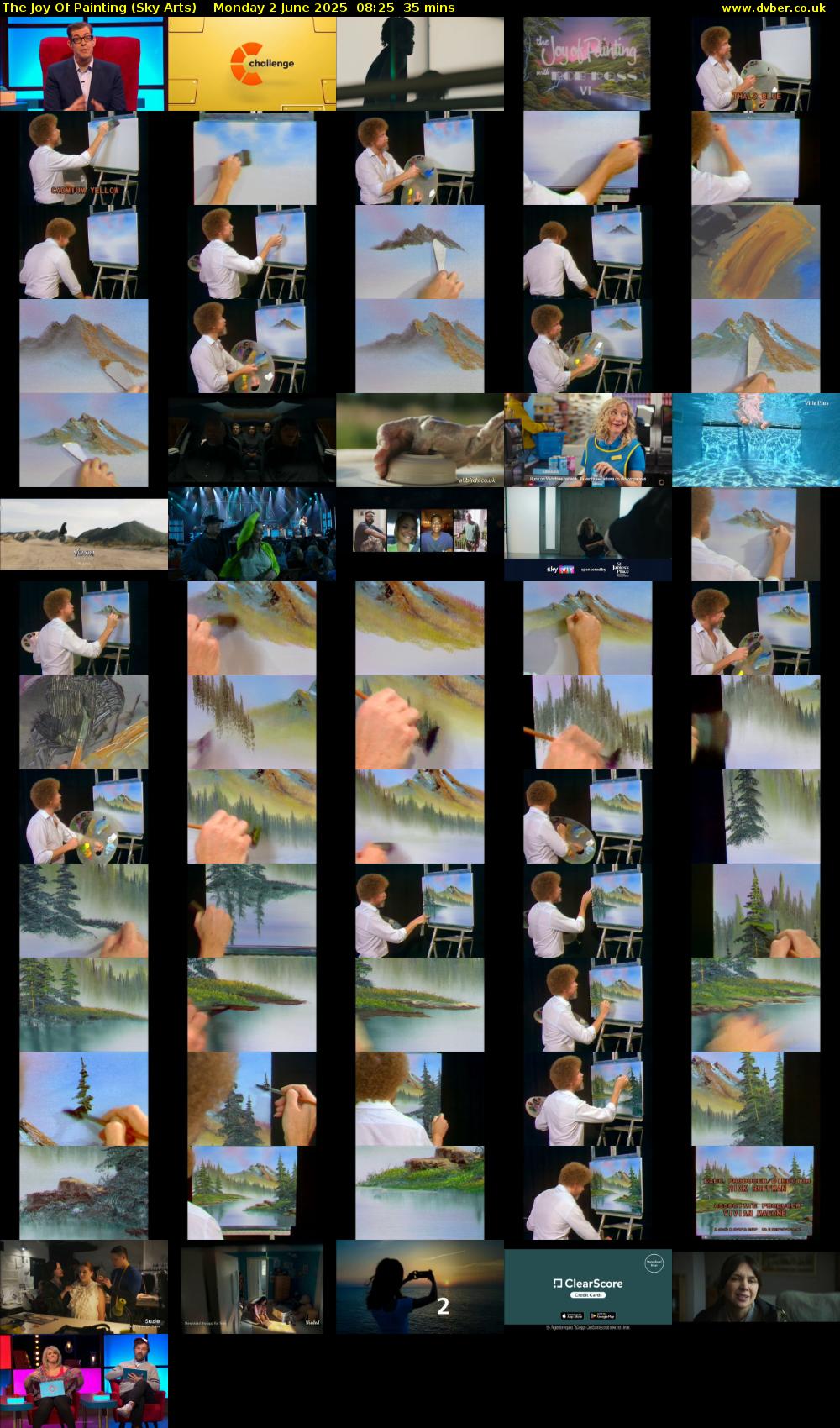 The Joy Of Painting (Sky Arts) Monday 2 June 2025 08:25 - 09:00