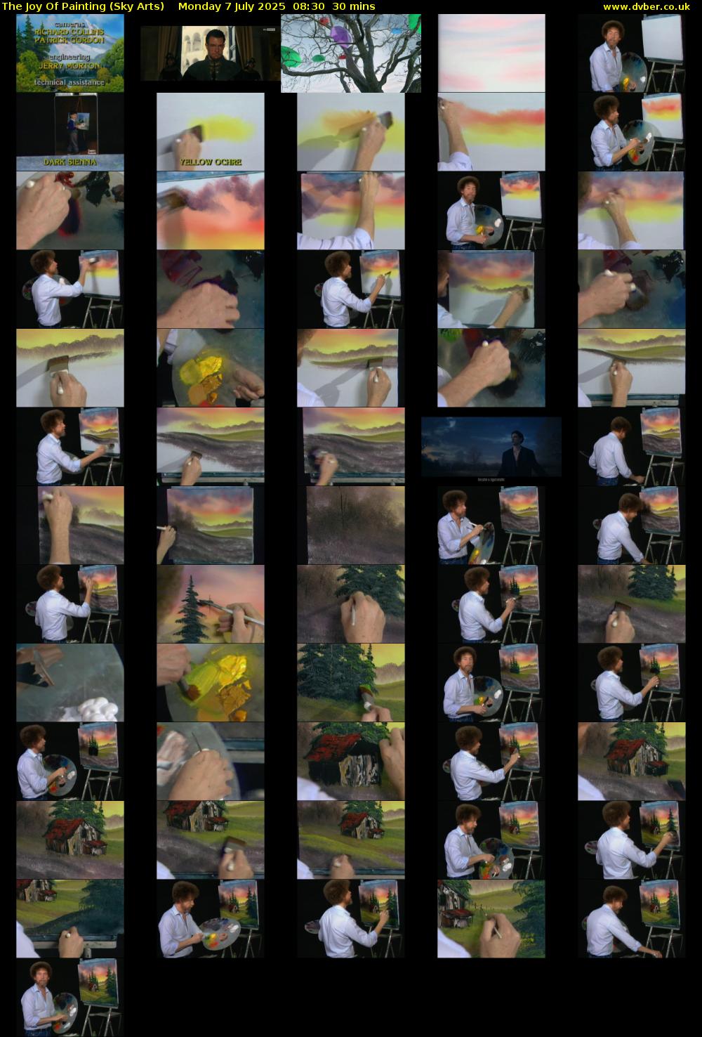 The Joy Of Painting (Sky Arts) Monday 7 July 2025 08:30 - 09:00