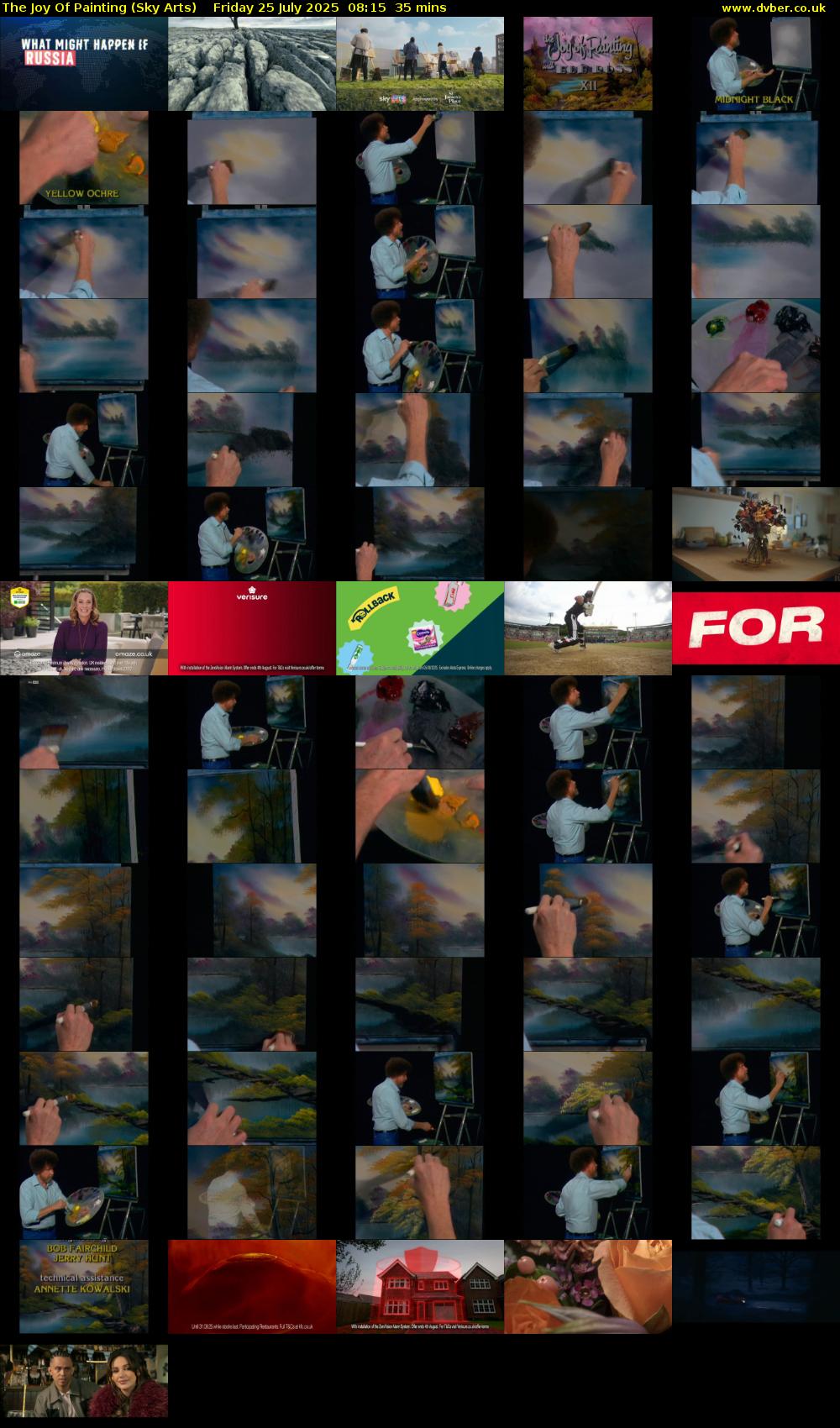 The Joy Of Painting (Sky Arts) Friday 25 July 2025 08:15 - 08:50