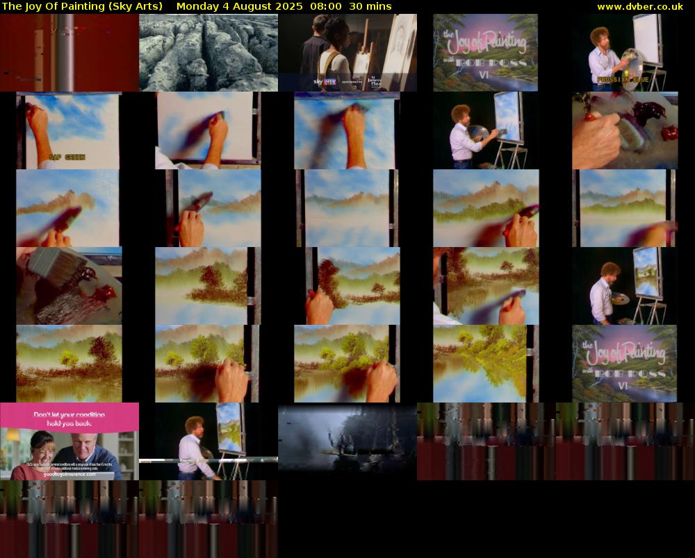 The Joy Of Painting (Sky Arts) Monday 4 August 2025 08:00 - 08:30