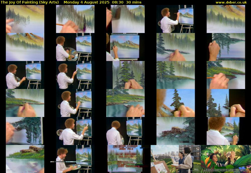 The Joy Of Painting (Sky Arts) Monday 4 August 2025 08:30 - 09:00