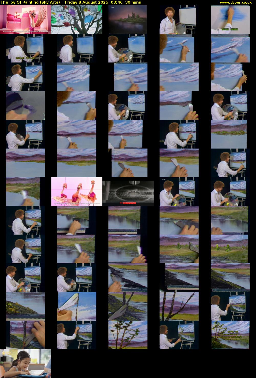 The Joy Of Painting (Sky Arts) Friday 8 August 2025 08:40 - 09:10