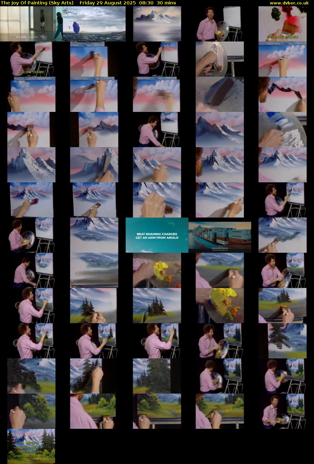 The Joy Of Painting (Sky Arts) Friday 29 August 2025 08:30 - 09:00