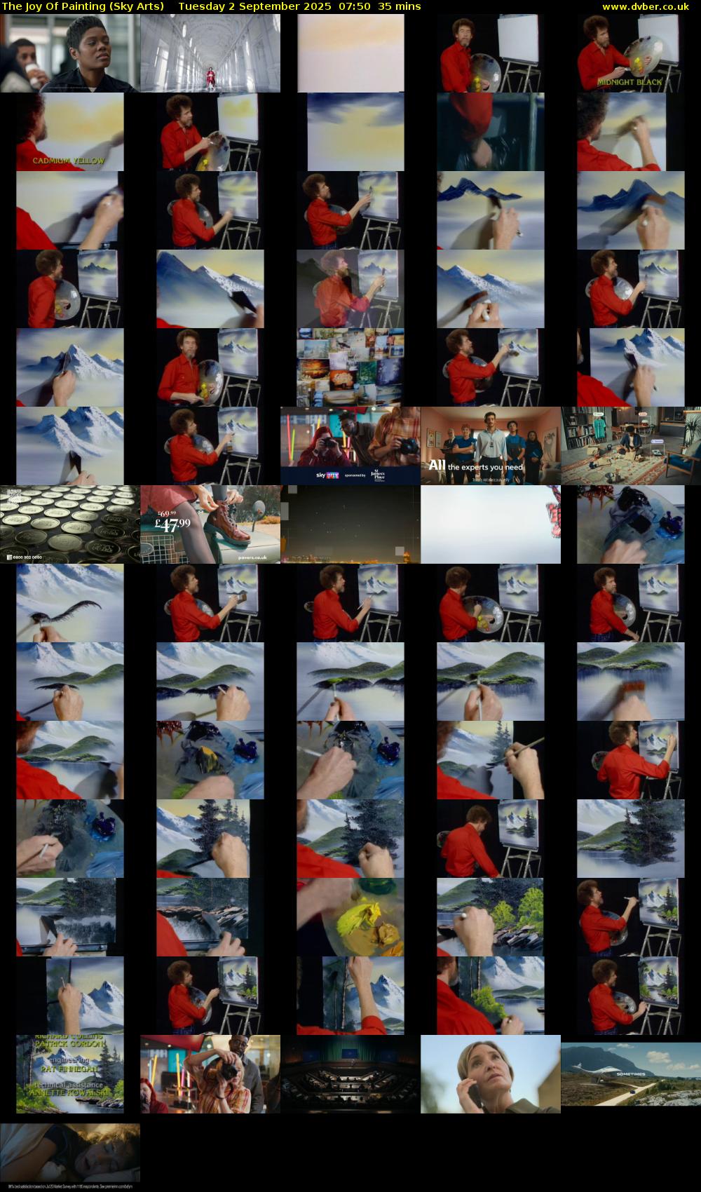 The Joy Of Painting (Sky Arts) Tuesday 2 September 2025 07:50 - 08:25