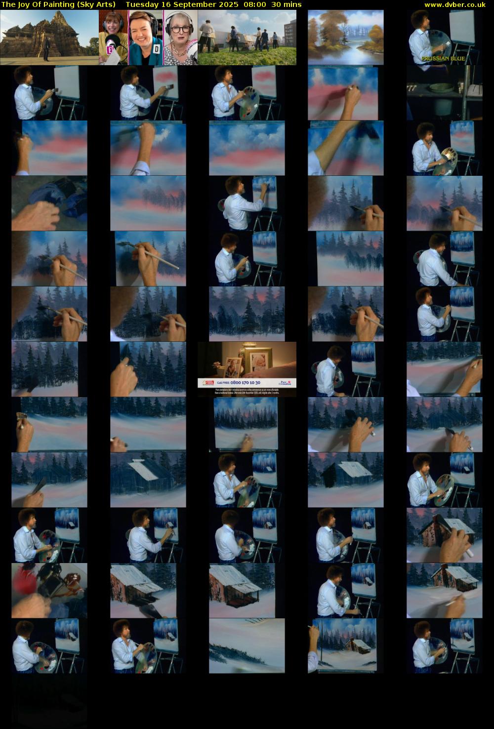 The Joy Of Painting (Sky Arts) Tuesday 16 September 2025 08:00 - 08:30