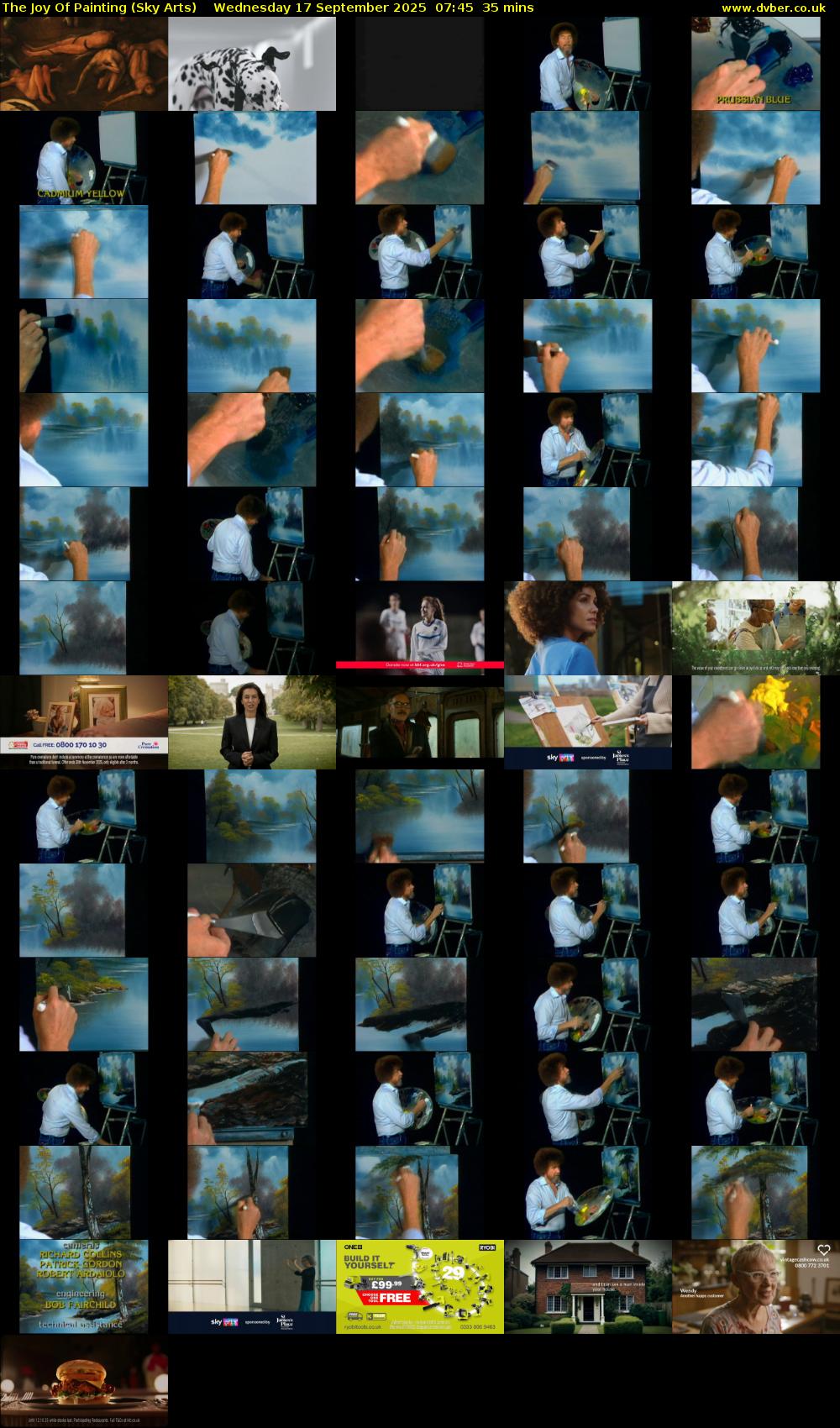 The Joy Of Painting (Sky Arts) Wednesday 17 September 2025 07:45 - 08:20