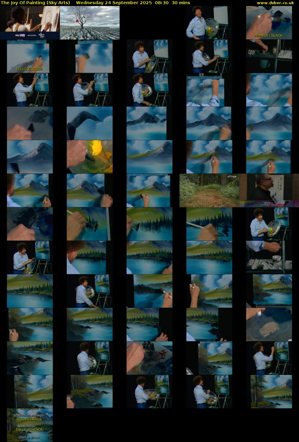 The Joy Of Painting (Sky Arts) Wednesday 24 September 2025 08:30 - 09:00