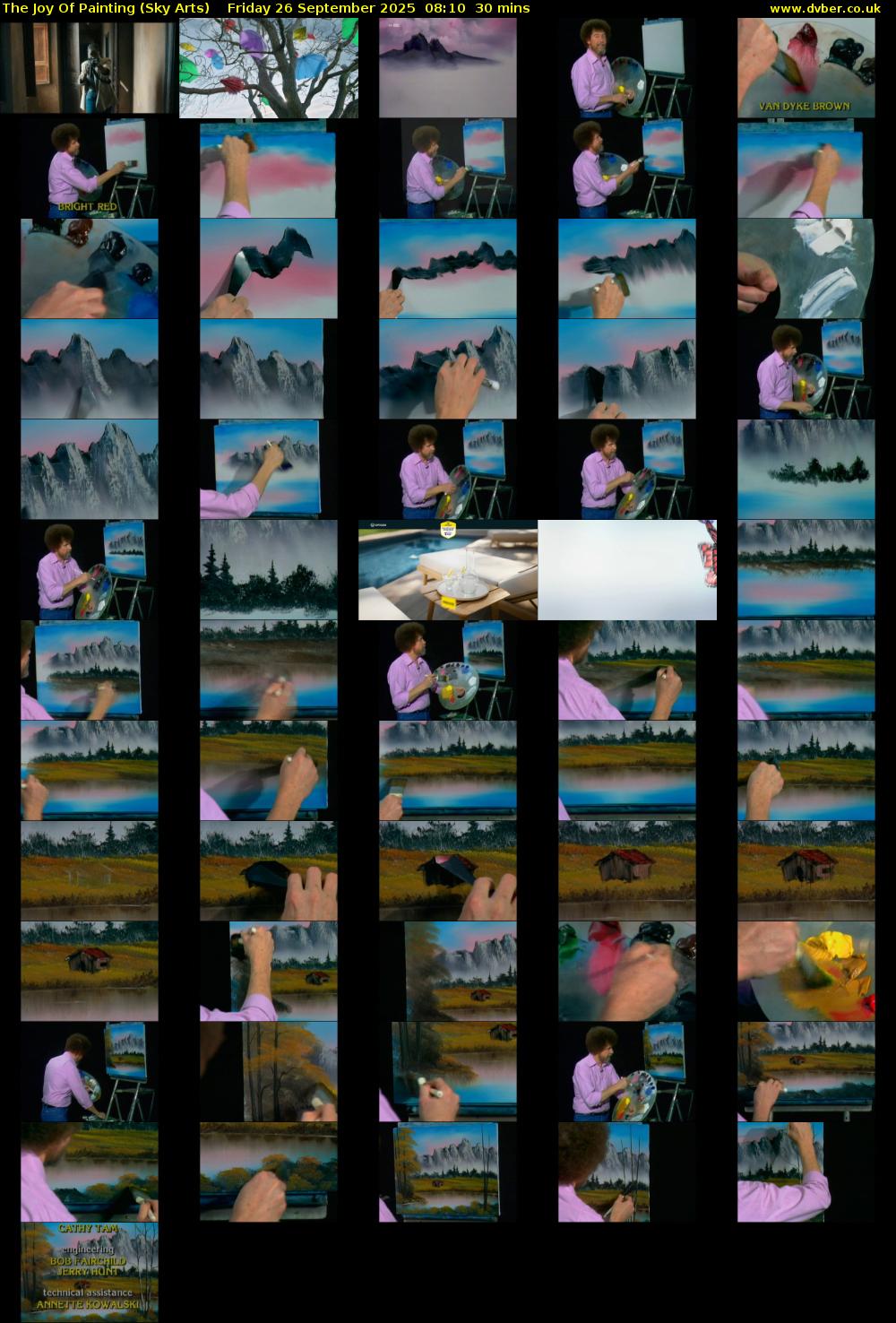 The Joy Of Painting (Sky Arts) Friday 26 September 2025 08:10 - 08:40