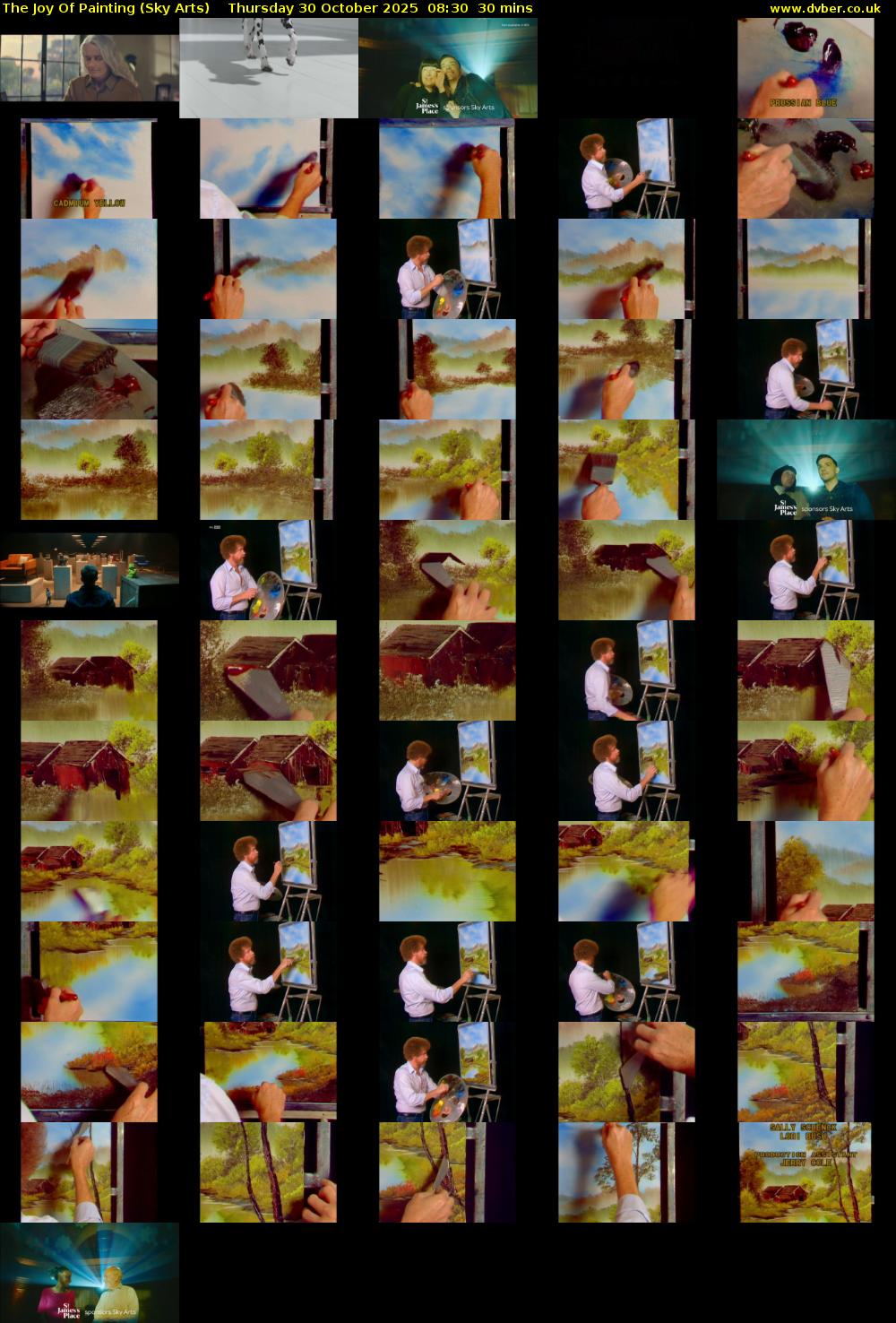 The Joy Of Painting (Sky Arts) Thursday 30 October 2025 08:30 - 09:00