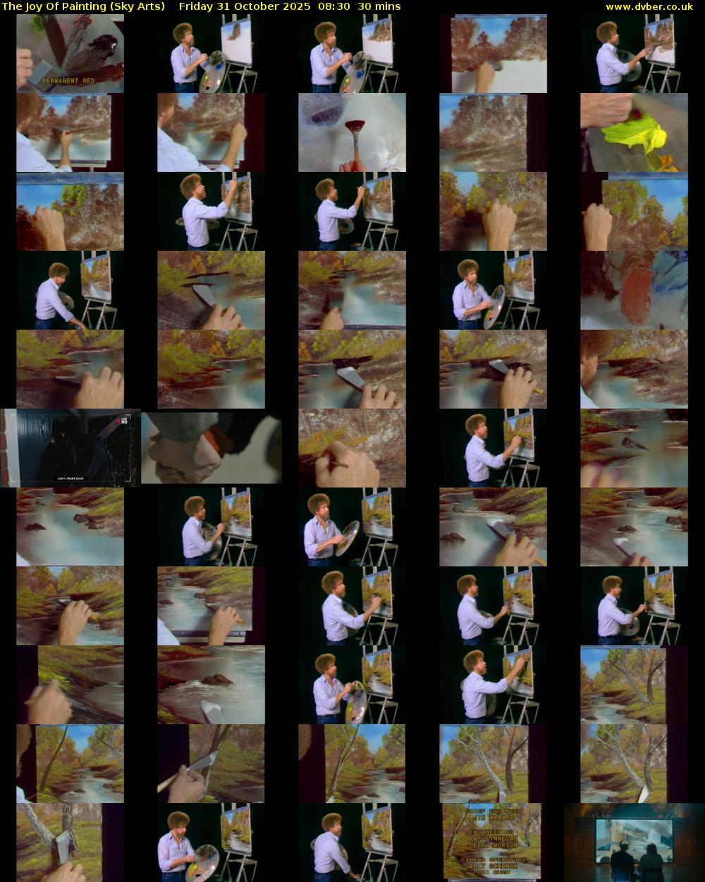 The Joy Of Painting (Sky Arts) Friday 31 October 2025 08:30 - 09:00