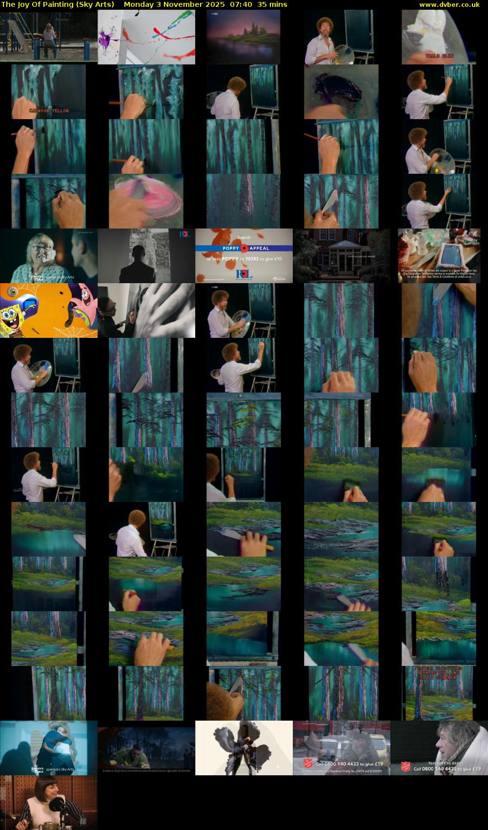 The Joy Of Painting (Sky Arts) Monday 3 November 2025 07:40 - 08:15