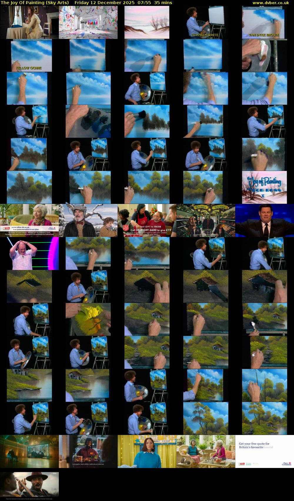 The Joy Of Painting (Sky Arts) Friday 12 December 2025 07:55 - 08:30