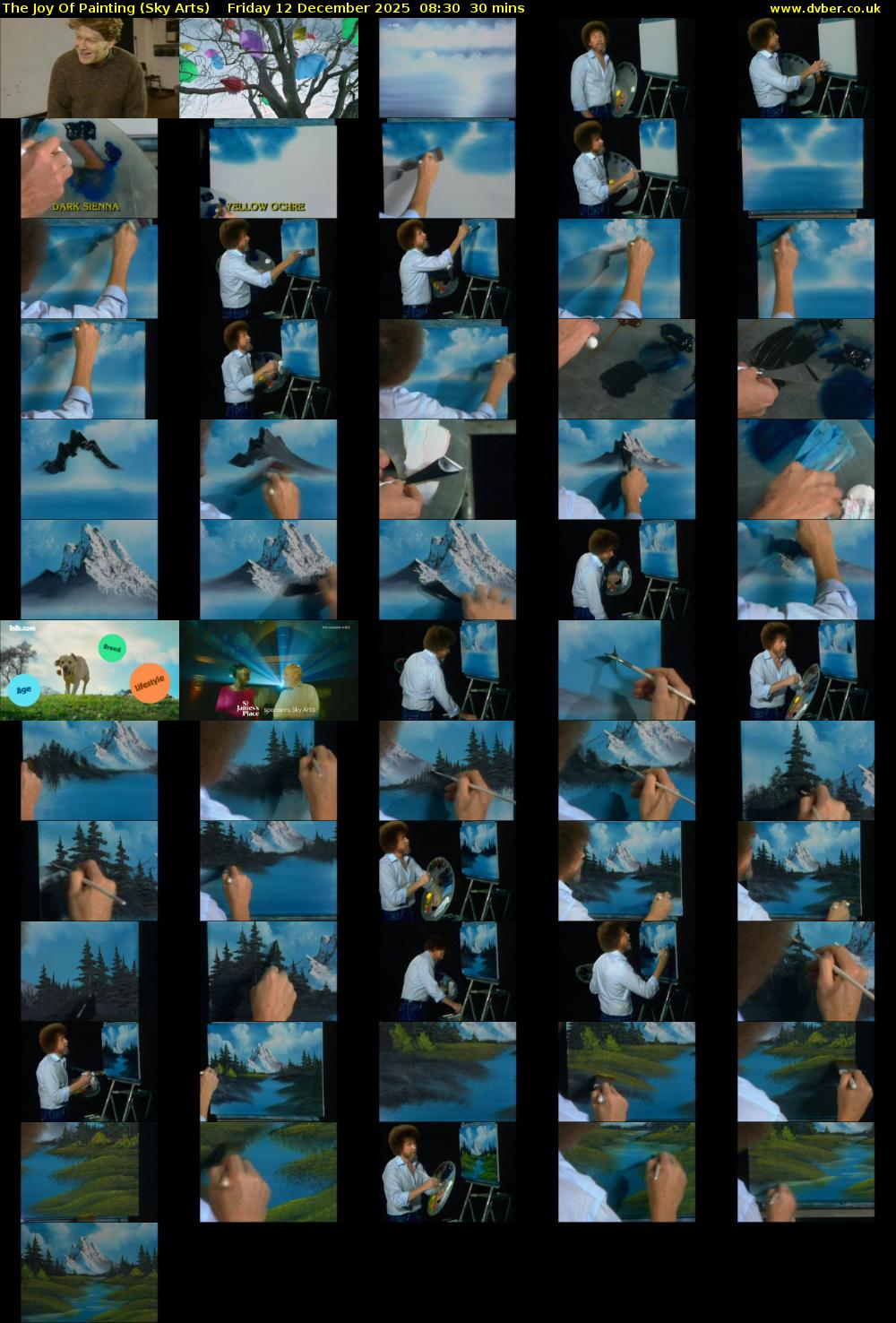 The Joy Of Painting (Sky Arts) Friday 12 December 2025 08:30 - 09:00