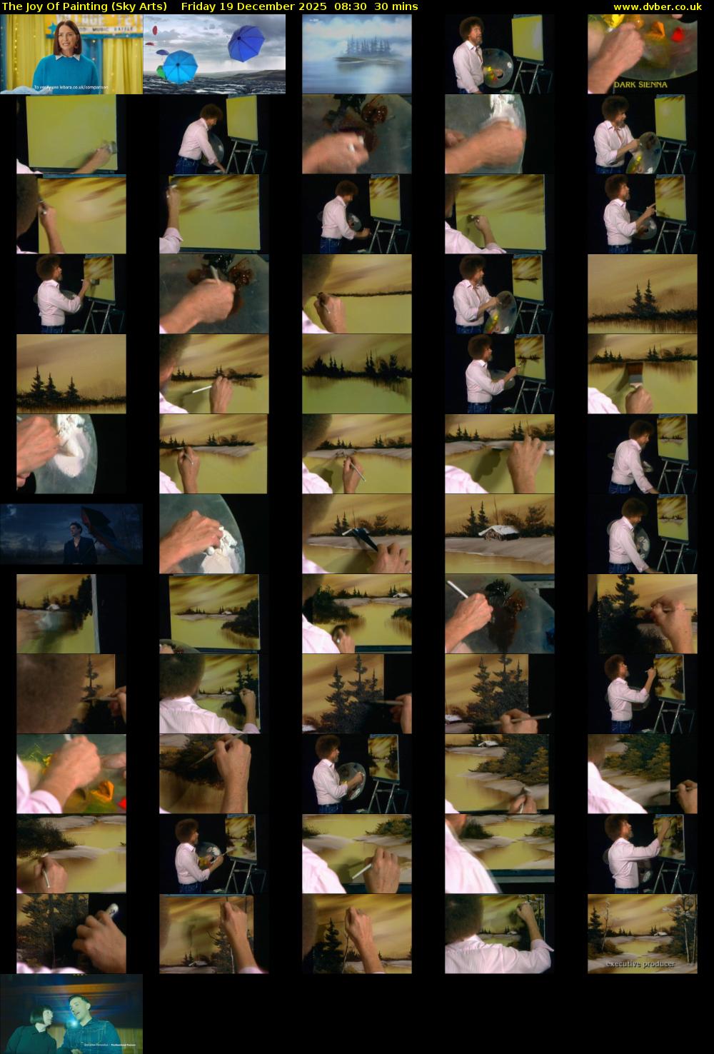 The Joy Of Painting (Sky Arts) Friday 19 December 2025 08:30 - 09:00