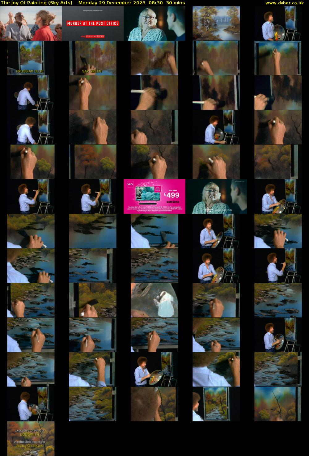 The Joy Of Painting (Sky Arts) Monday 29 December 2025 08:30 - 09:00