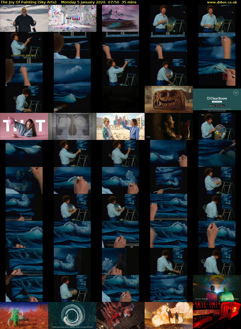 The Joy Of Painting (Sky Arts) Monday 5 January 2026 07:50 - 08:25