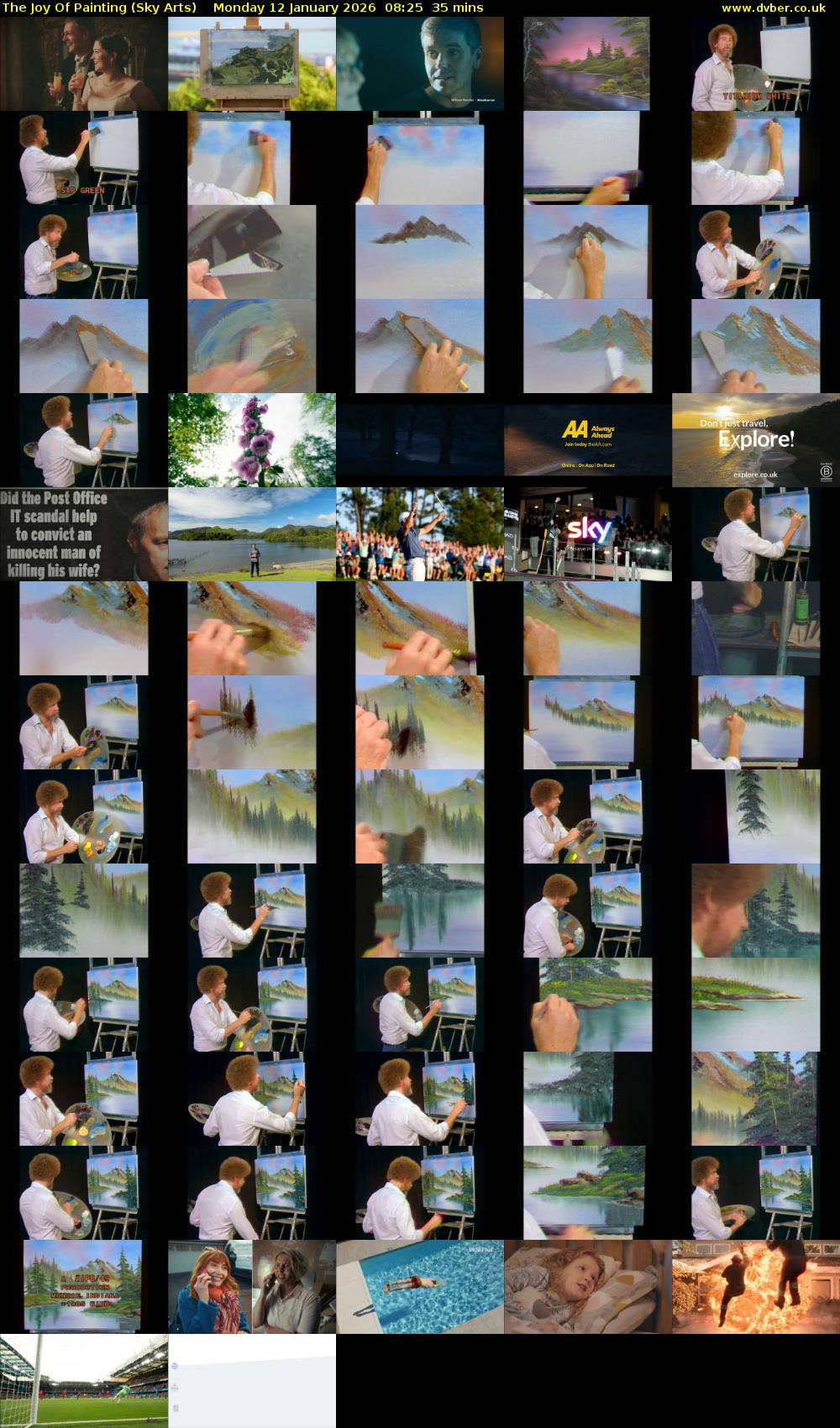The Joy Of Painting (Sky Arts) Monday 12 January 2026 08:25 - 09:00
