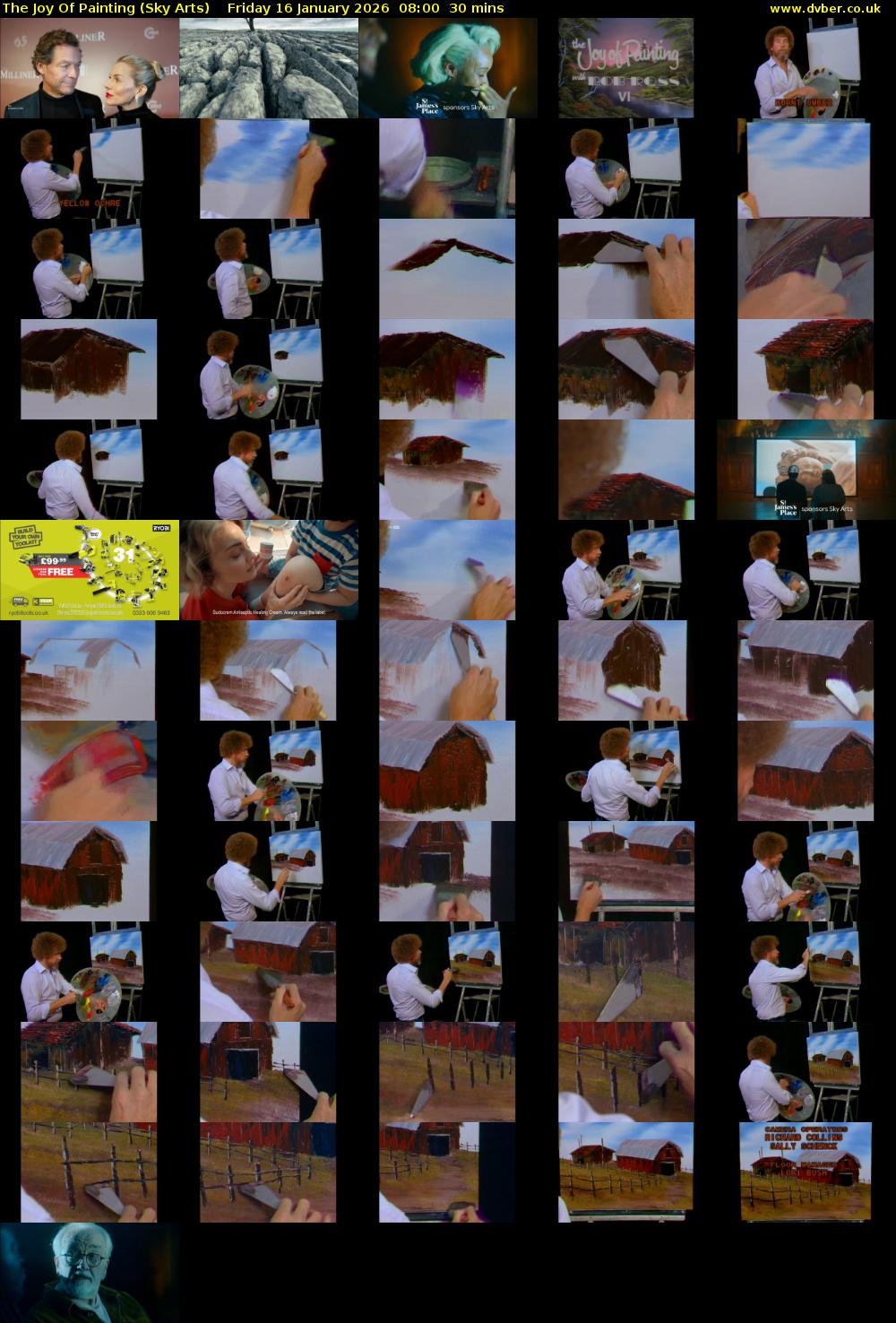 The Joy Of Painting (Sky Arts) Friday 16 January 2026 08:00 - 08:30