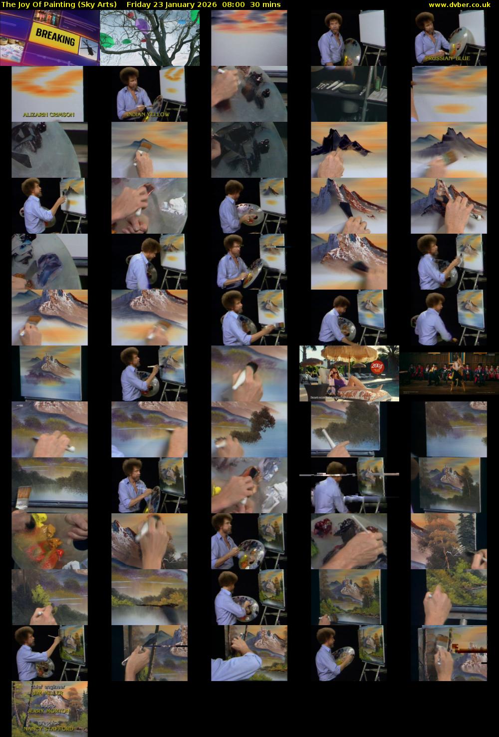 The Joy Of Painting (Sky Arts) Friday 23 January 2026 08:00 - 08:30