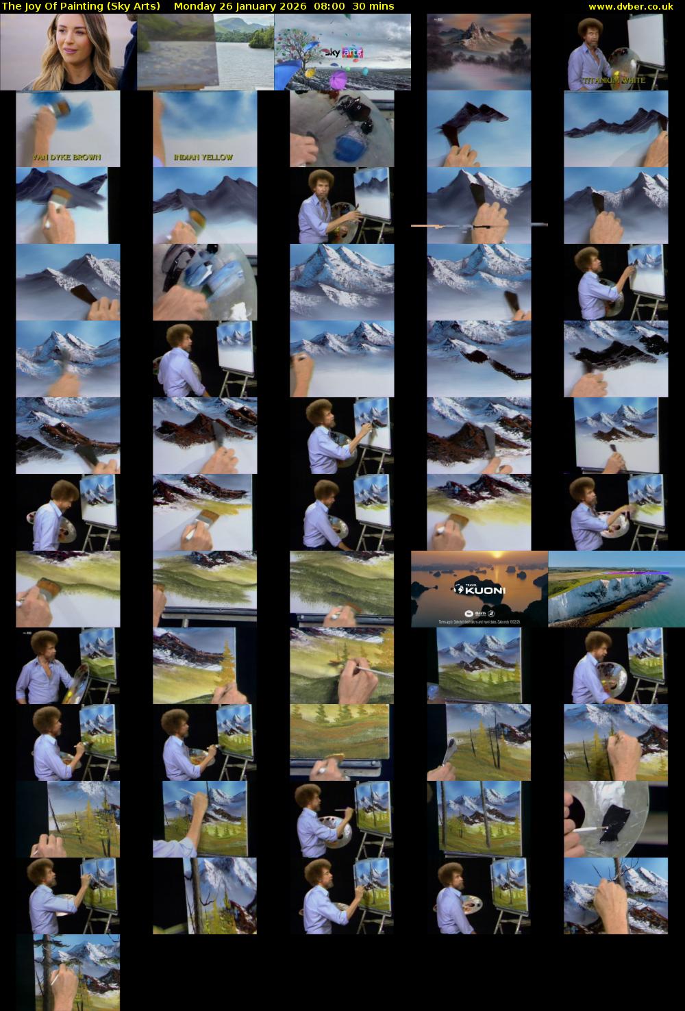 The Joy Of Painting (Sky Arts) Monday 26 January 2026 08:00 - 08:30