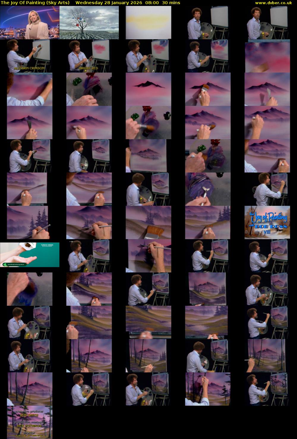 The Joy Of Painting (Sky Arts) Wednesday 28 January 2026 08:00 - 08:30