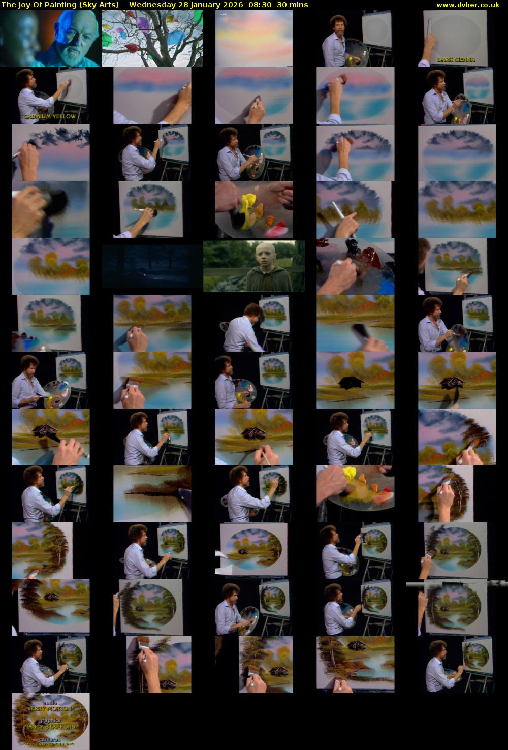 The Joy Of Painting (Sky Arts) Wednesday 28 January 2026 08:30 - 09:00