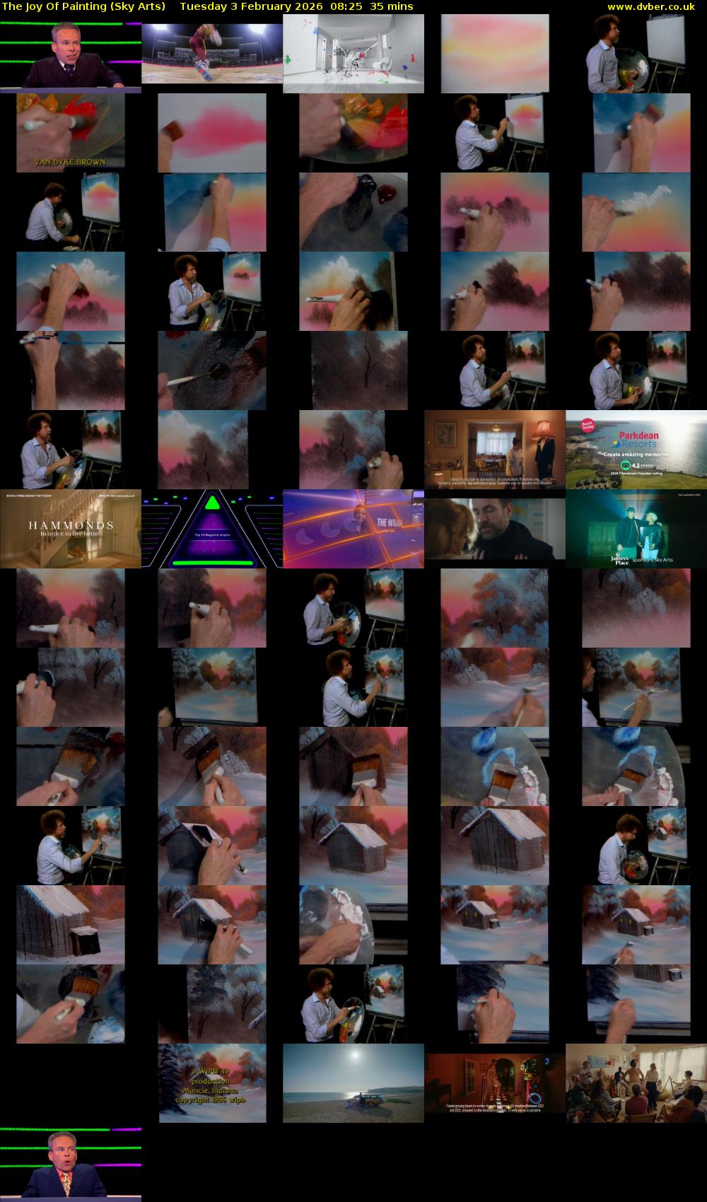 The Joy Of Painting (Sky Arts) Tuesday 3 February 2026 08:25 - 09:00