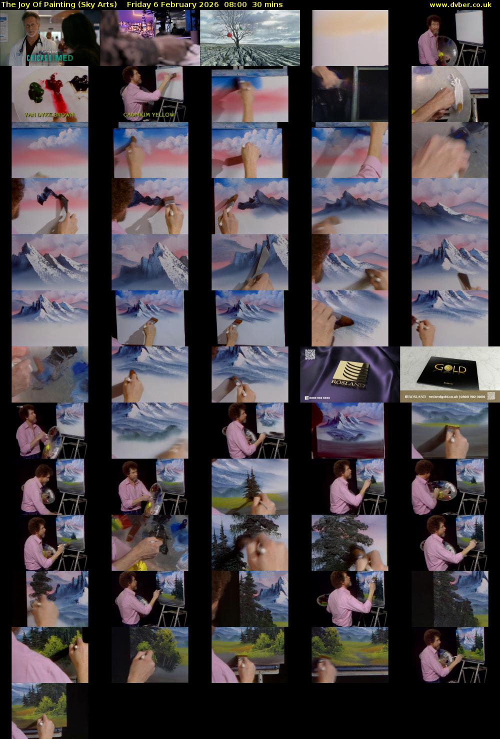 The Joy Of Painting (Sky Arts) Friday 6 February 2026 08:00 - 08:30