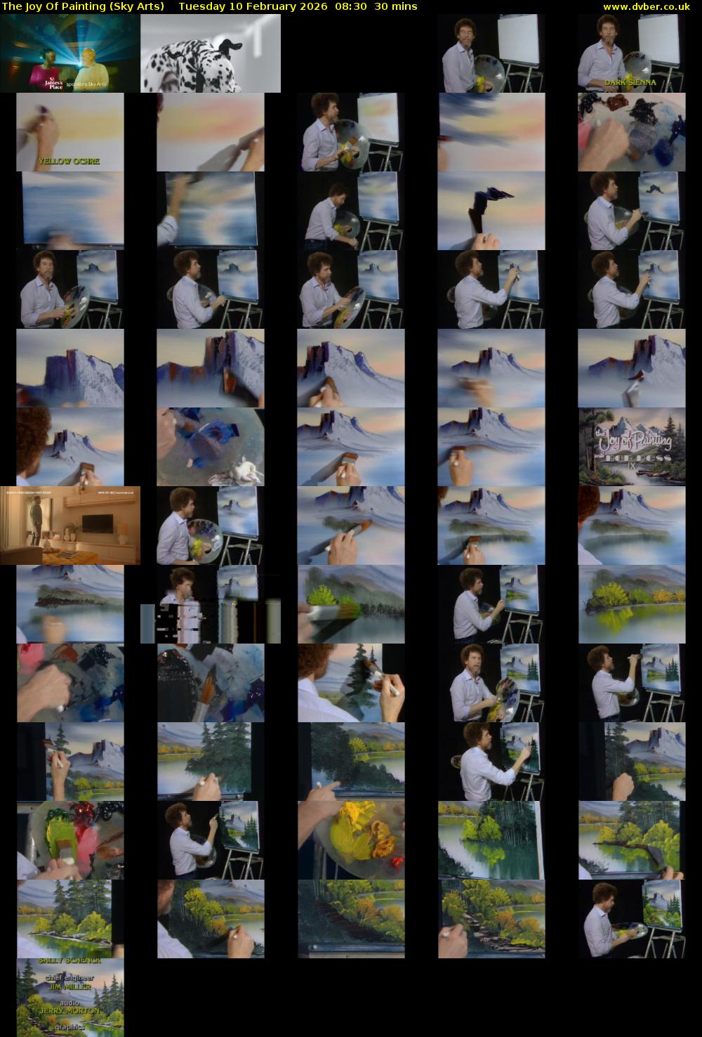 The Joy Of Painting (Sky Arts) Tuesday 10 February 2026 08:30 - 09:00