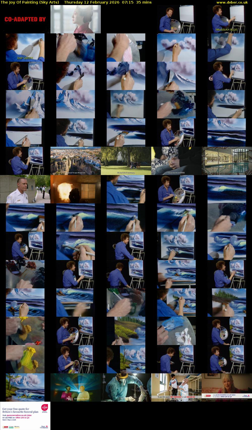 The Joy Of Painting (Sky Arts) Thursday 12 February 2026 07:15 - 07:50