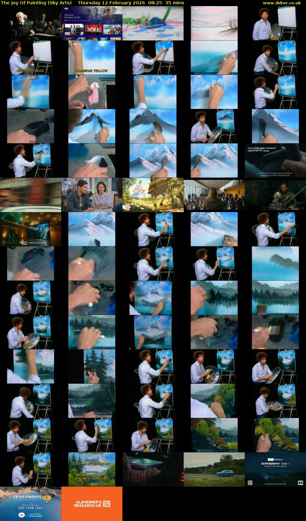 The Joy Of Painting (Sky Arts) Thursday 12 February 2026 08:25 - 09:00