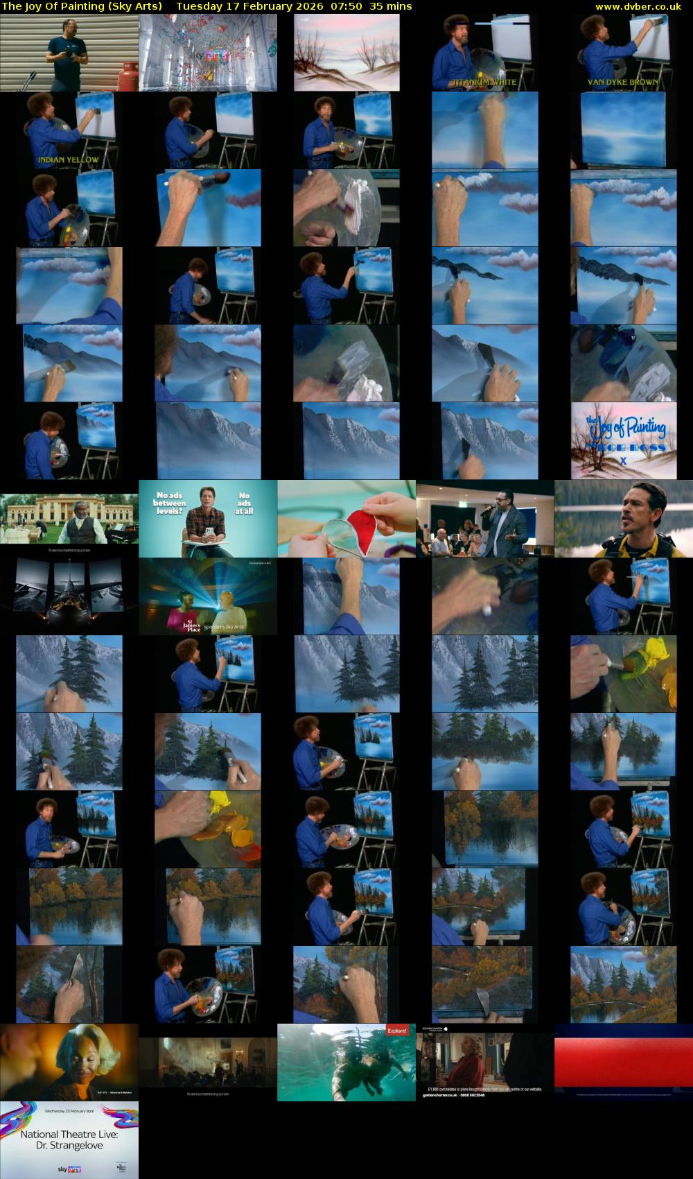 The Joy Of Painting (Sky Arts) Tuesday 17 February 2026 07:50 - 08:25