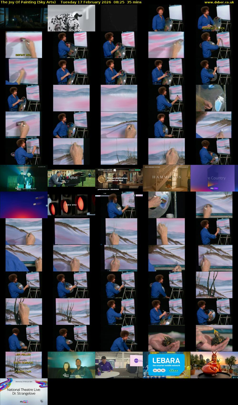 The Joy Of Painting (Sky Arts) Tuesday 17 February 2026 08:25 - 09:00