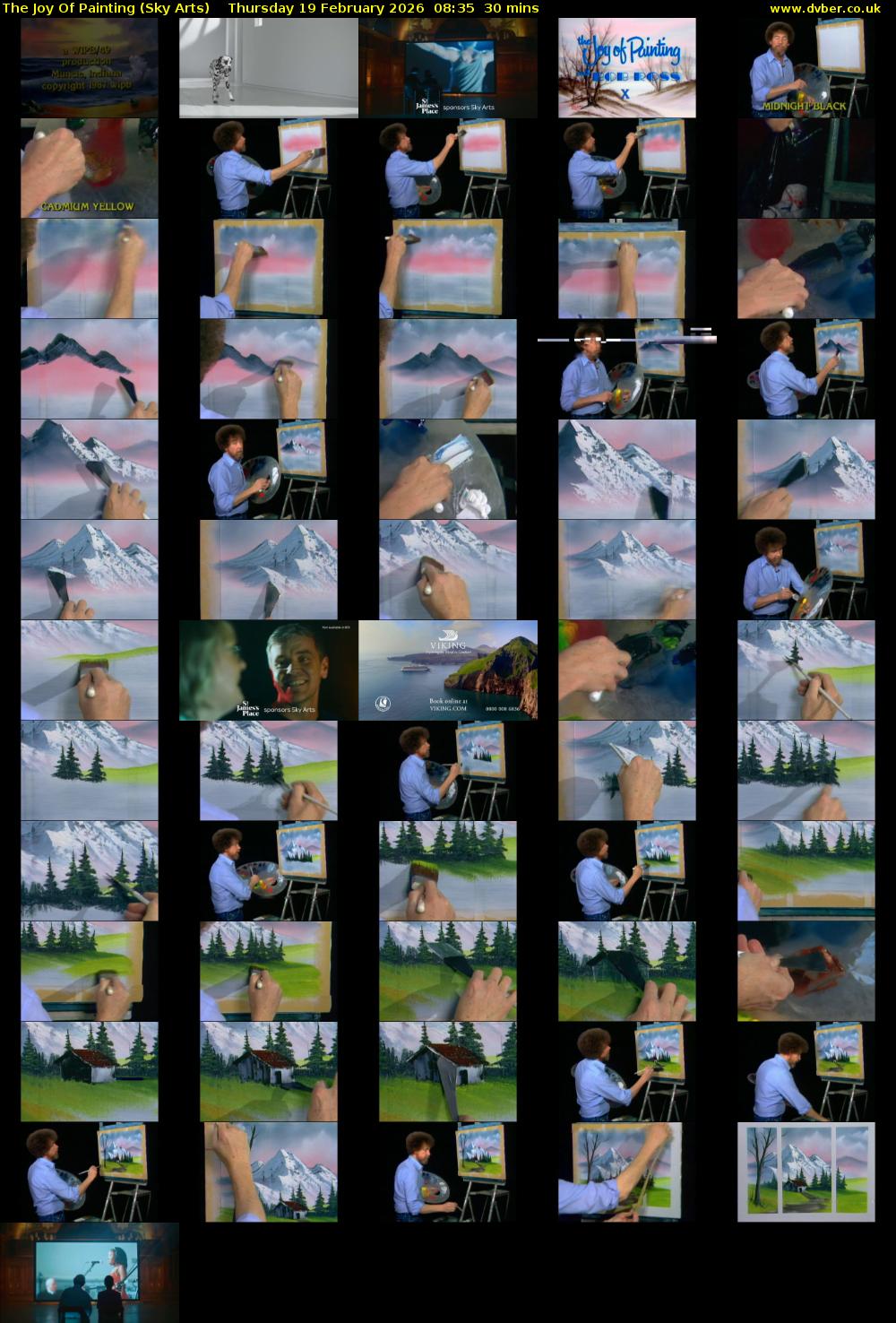 The Joy Of Painting (Sky Arts) Thursday 19 February 2026 08:35 - 09:05