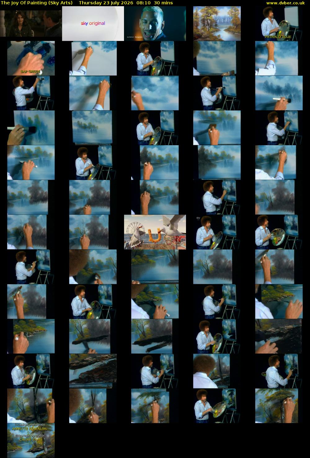 The Joy Of Painting (Sky Arts) Thursday 23 July 2026 08:10 - 08:40