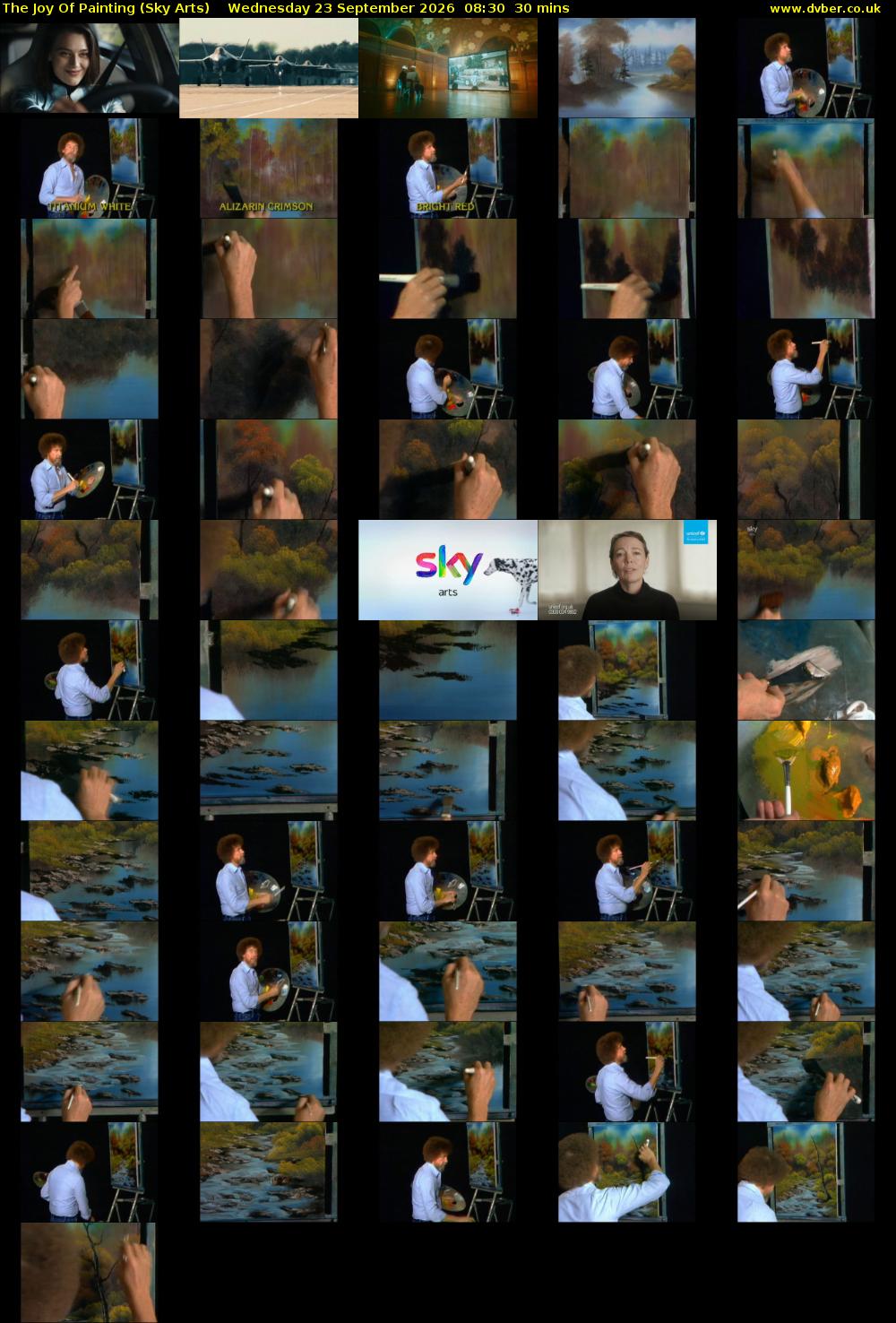The Joy Of Painting (Sky Arts) Wednesday 23 September 2026 08:30 - 09:00