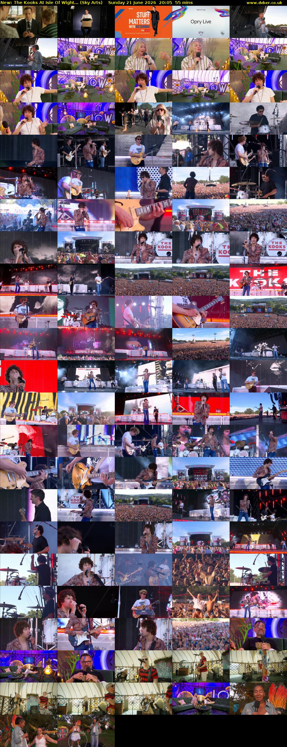 The Kooks At Isle Of Wight... (Sky Arts) Sunday 21 June 2026 20:05 - 21:00