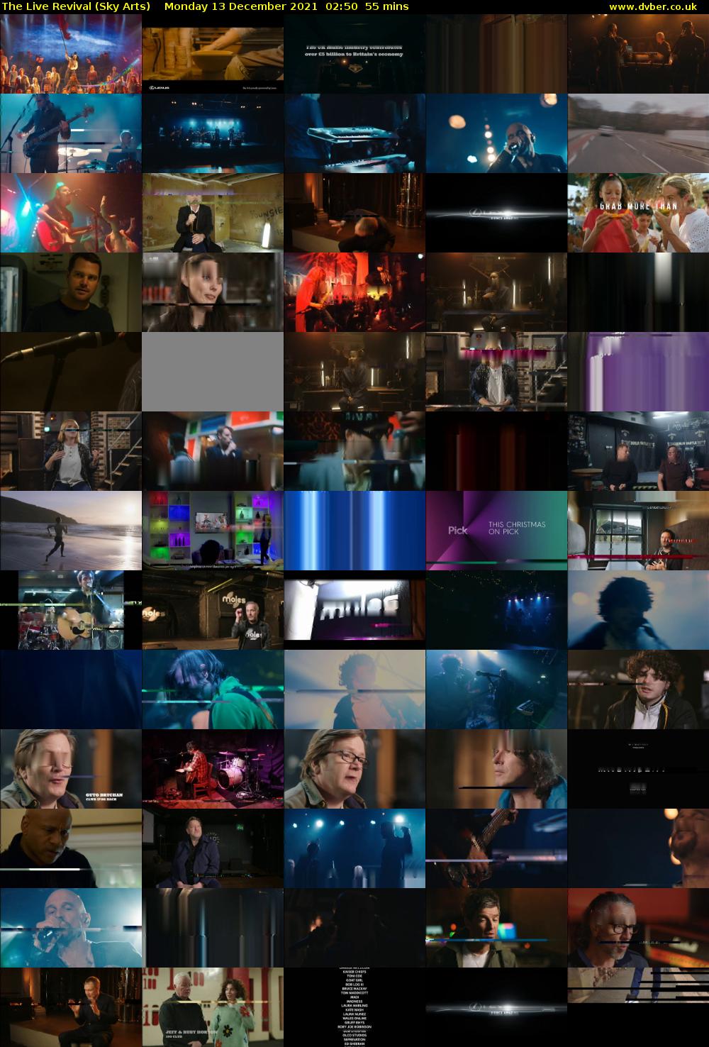 The Live Revival (Sky Arts) Monday 13 December 2021 02:50 - 03:45